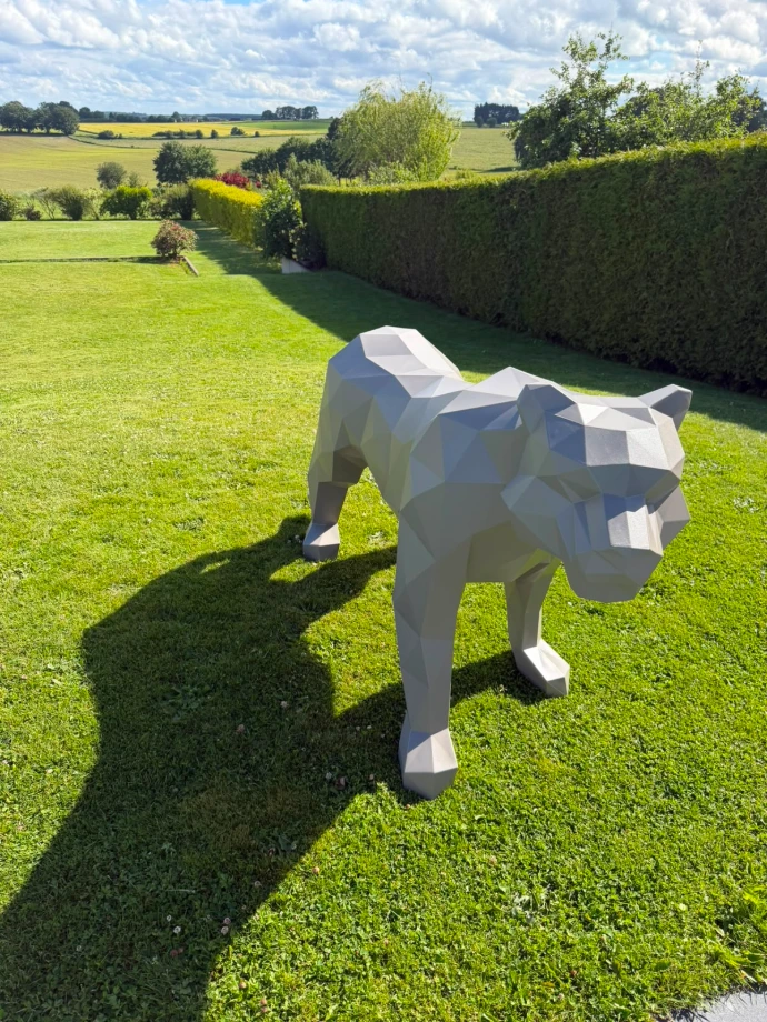 Sculpture Origami Vondom coloris taupe – vue 2