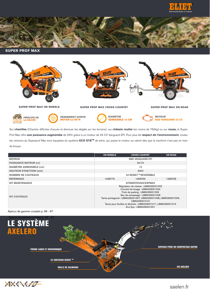 Consulter le catalogue de gamme ELIET — PDF en français