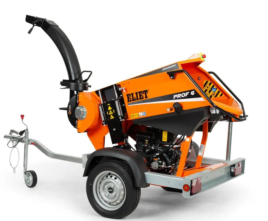 Broyeur multivégétaux ELIET prof 6 MONSTER 18cv sur chassis remorque avec rouleau ameneur, MA 032 030 113, MA032030113